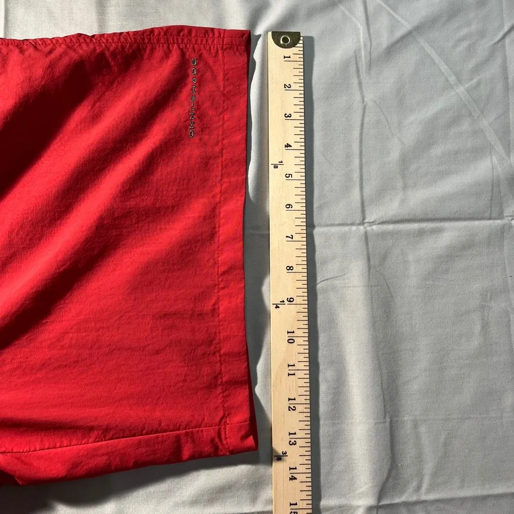 Columbia Shorts PFG Mens Medium 36‎ Red Nylon Fishing Outdoor Sportswear